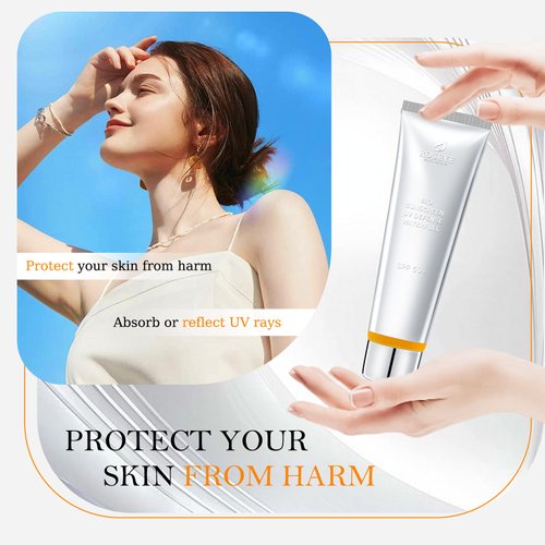 Moisturizing Finish Sunscreen，SPF 50+，Face & Body Universal Sunscreen, Broad Spectrum Protection, Lightweight and Non-Whitening, Travel-Friendly 50ml