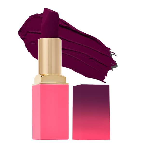 Juvia's Place Reds & Berries Velvety Matte Lipsticks The Berries Frenemy - Blackened Berry, Soft-Matte Lipstick, Hydrating, Highly Pigmented, Creamy, Smooth, and Long-Lasting
