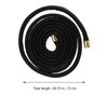 FRCOLOR Spiral Lock Hair Tie Dreadlock Accessory PU Leather Long Bendable Hair Tie for Women Men Thick Curly Hair Wraps (Black)