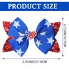 4th of July Bows Hair Clips, 4th of July Hair Accessories for Women Girls Patriotic Hair Clips Bows Red Sequins Barrette Red White and Blue Accessories