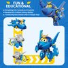 Super Wings 5" Transforming Jerome Airplane Toys, Safe and Durable Vehicle Action Figure, Plane to Robot, Transformer Toys for 3+ Years Old Boys and Girls, Preschool Kids Birthday Gift, Blue
