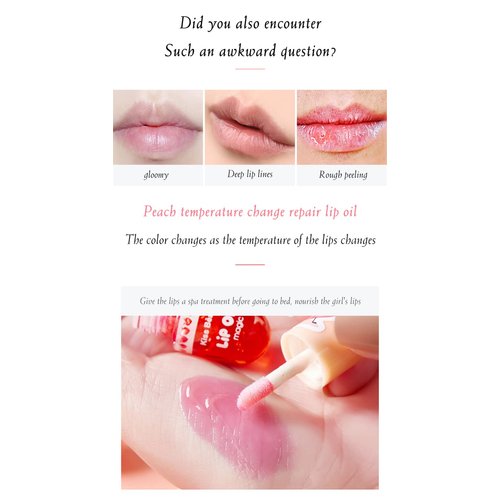 Mrettick 3Packs Hydrating Lip Oil Temperature Color Changing Lip Oil Plumping Lip Gloss Moisturizing Lip Oil Tinted for Lip Care and Dry Lip (#3)