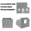 Feleph 360 Pieces 1x2 Masonry Profile Bricks Set MOC Building Blocks for Wall Parts and Pieces Diverse Bulk Toy Kit Compatible with Major Brands (Gray)