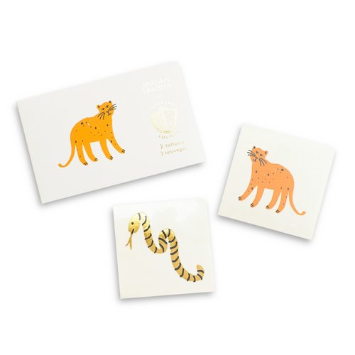 Daydream Society Into the Wild Jungle Animal + Snake Temporary Tattoos, Pack of 2
