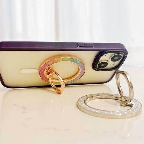 Phone Ring Grip Stand Holder Magnet Phone Grip Ring Holder Glitter,Ring Phone Holder Sparkling Magnetic Phone Finger Ring Grip Kickstand for Smartphones