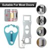 Portable Door Lock, Hotel Door Locks for Travelers Metal, Prevent Unauthorized Entry, Apartment Essentials, Home Security, Traveling Essentials, Blue