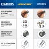 JEEKVISEN Tungsten Carbide Burr Set Die Grinder Bits 1/8" Shank 10Pcs - Double Cut Rotary Burr for Metal Deburring, Finishing, Carving, Grinding, Polishing, Engraving, Drilling