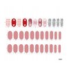 LabTabBa 34pcs Gloss Nail Strips, UV-Free Nail Stickers, Nail Polish Strips Gradient Full Nail Wraps, Self-Adhesive Glitter Nail DIY, 12 Sizes with Cuticle Stick and Nail File