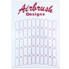 Red Color Airbrush Designs 50 Slot Nail Tips Display Board (Quantity: 50pcs)