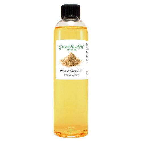Wheat Germ Carrier Oil - 8 fl oz (237 ml) Plastic Bottle w/Cap - 100% Pure Carrier Oil - GreenHealth