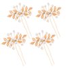 WBCBEC Hair Pins 4pcs, Pearl Floral Crystal Hair Accessories for Brides Bridesmaids Flower Girls(Gold)