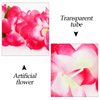 DOCILA 8 Pcs Pink Hawaiian Flower Leis Women Men Tropical Floral Leis Crown Hawaii Luaus Party Flower Garland Bracelet Set May Day Leis Headbands Summer Beach Graduation Party Favors Accessories