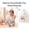 Jambo mom Baby Hanging Toy for Activity Gym, Car Seat Toys, Carseat Toys Hanging, Car Seat Toys for Babies 6-12 Months, Infant Rattles Toys with Teether, Stroller Toys for 0 3 6 9 12 Months