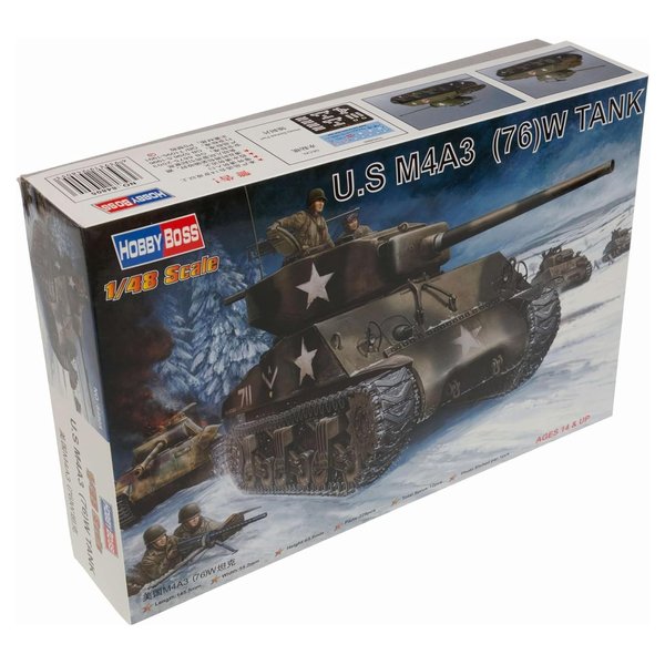 Hobby Boss US M4A3 76 (W) Tank Vehicle Model Building Kit