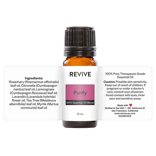 Purify Essential Oil Blend by REVIVE Essential Oils - REVIVEEO - 100% Pure Therapeutic Grade, for Diffuser, Humidifier, Massage, Aromatherapy, Skin & Hair Care