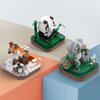 MEIEST Mini Animals Building Blocks Set,Land Animal Themed Collection Construction Building Bricks Toy,Cute Home Decors,6+(Panda)