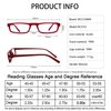 OCCI CHIARI Womens Reading Glasses TR90 Reader For Men 1.0 1.25 1.5 1.75 2.0 2.25 2.5 2.75 3.0 3.5 4.0 5.0 6.0 (Red,125)