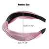 VOCOSTE Velvet Knotted Headband, Velvet Padded Headbands for Women, Fashion Wide Headbands, Pink Velvet Headbands, Non-slip Soft Head Bands Headwear Hairband, Hair Accessories for Women