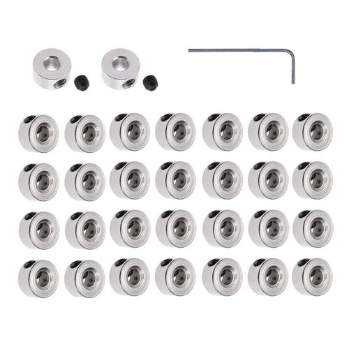 YXQ Plane Landing Gear Wheel Stop 0.12"/3.1mm Wheel Collar for RC Airplane Model Aircraft(30-Pack)
