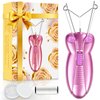 Electric Women Facial Hair Remover, EC VISION Ladies Beauty Epilator Trimmer Facial Cotton Threading Hair Shaver (Pink).