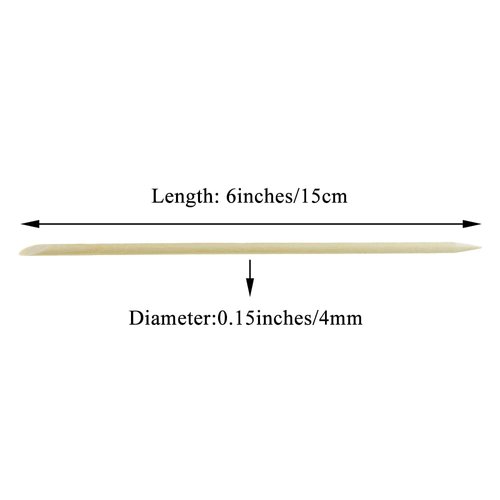 HAHIYO 6inches 70PCs Orange Wood Stick for Nail Wooden Nail Cuticle Pusher Stick Double Sided Cuticle Remover Manicure Pedicure Pusher Stick Wood Cuticle Stick for Nail Manicure Tool Nail Cleaning