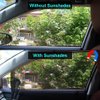 Ovege Car Window Shades Magnetic 2pcs Universal Car Window Screen Mesh Side Window Sun Shade Automotive Window Sunshades for Driver Passenger (Semi-Transparent, Front Seat 2pcs-)