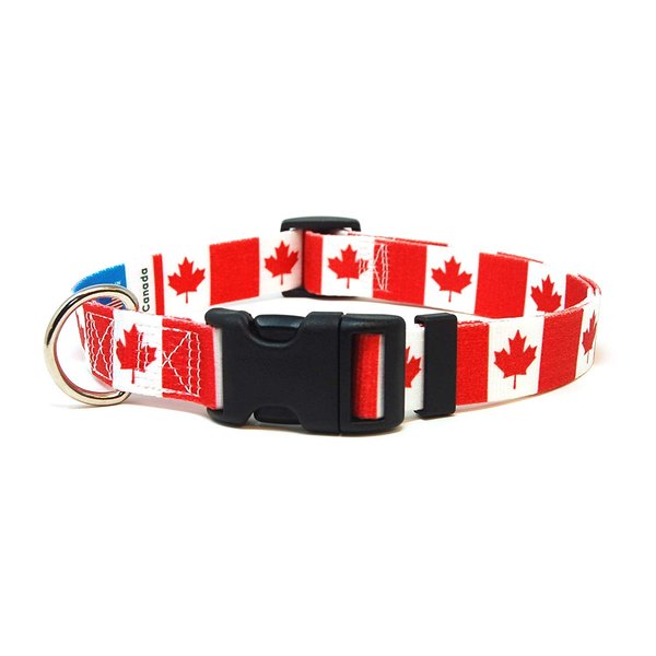 Canada Dog Collar | Canada Flag | Quick-Release Buckle | Made in NJ, Cana | for Small Dogs