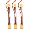 3Pcs HIRCQOO 1Female XT60 Plug to Male XT60+JST, 14AWG Soft Silicone Parallel 3.94" Y Splitter Harness Cable Adapter 1Female to 2 Male for RC Car Truck Boat Quadcopter Airplanes Lipo Battery