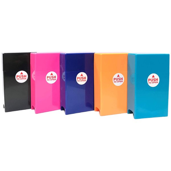 Eclipse Plastic Crushproof Cigarette Case w/Mini Bic Lighter Storage, 4ct, Kings, 3116LC