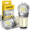 AUXITO 1157 LED Bulb White, 400% Brighter 1:1 Size, 7528 2057 2357 BAY15D Car Bulbs for for Tail Light, Reverse Backup light, Brake Signal, Parking Side Marker Light, Pack of 2