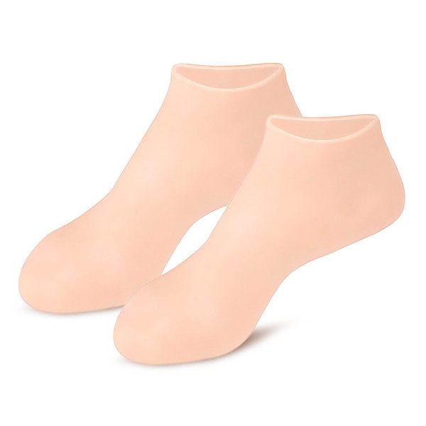 Moisturizing Socks, Silicone Socks, Soft Silicone Spa Socks for Foot Care, Socks for Beauty Salon, Silicone Socks for Women and Men Crack Foot (XL)