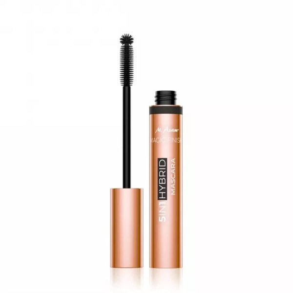 M. Asam MAGIC FINISH 5in1 Hybrid Mascara Deep Black - Mascara for volume, lengthening, definition, care & optimal shape, eye make-up with nourishing argan oil & carnauba wax, 0.27 Fl Oz