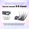 GAQQI Lash Clusters, Eyelash Clusters 120PCS C Curl Individual Lashes, Wispy Cluster Eyelash Extension 10-16mm Mixed Length, Natural Looking Cluster Lashes （GQ20, C Curl, 10-16mm)