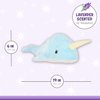 Warm Pals - Nori The Narwhal - 1.5lbs - Cozy Microwavable Lavender Scented Plush Toys - Heated Stuffed Animal - Heatable Coolable Bedtime Comfort Plushie
