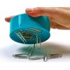 Clipwell Magnetic Paper Clip Holder - Easy Toss & Pick-Up - Holds Various Metal Parts - Powerful Sweep-Up Magnet - Ideal Locker Accessory & Home & Office Organizer - Turquoise