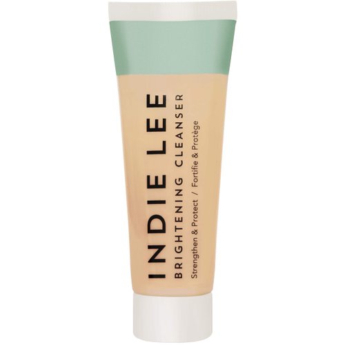 Indie Lee Brightening Facial Cleanser - Daily Hydrating Cleanser, Makeup Remover & Exfoliating Face Mask to Brighten, Firm & Protect Dry Skin - Clean, Gentle Face Wash (1oz)