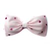 "Hearts" Lover's Hair Bow Collection (Barrette, White/Glitter Hearts)