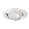 HALO E26 Series 6 in. White Recessed Ceiling Light Fixture Trim with Adjustable Eyeball