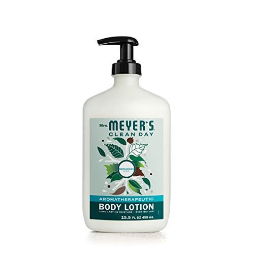 MRS. MEYER'S CLEAN DAY Body Lotion for Dry Skin, Non-Greasy Moisturizer Made with Essential Oils, Birch Wood Scent, 15.5 oz