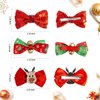 Cute Hair Clips Set for Girls - 6 Pcs Alligator Clips Bows Barrettes Holiday Hair Pins,Ideal Hair Accessories Set,Perfect Gifts for Baby,Toddlers(Christmas-A)