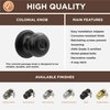 Copper Creek Matte Black Door Knobs - Round Colonial Knob with Privacy Locking Function for Home Improvement, 1 Pack - Fits All Standard Doors - Locking Door Knob for Bedroom and Bathroom Use