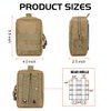 Gogoku 3 Pack Molle Pouch Combo Water Bottle Pouch Holder Tactical Molle Pouches Compact Utility Waist Bag Pack (Combo A:Khaki)