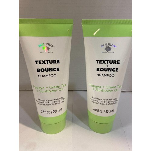Bolero Beverly Hills Texture + Bounce Shampoo Papaya + Green Tea + Sunflower Oil (2 EA 6.8 oz)