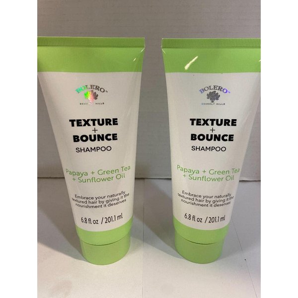 Bolero Beverly Hills Texture + Bounce Shampoo Papaya + Green Tea + Sunflower Oil (2 EA 6.8 oz)