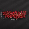 Teyglen Crystal Bride Wedding Hair Clips Bridal Blue Rhinestone Hair Clip Handmade Full Rhinestone Hair Barrette Red Blue Hair Pieces Sparkly Crystal Headpieces Hair Accessories for Women Bride Girls