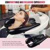 Inflatable Hair Washing Basin for Sink at Home, Portable Shampoo Bowl, Hair Washing Sink for Bedridden, Handicapped, Kids, Seniors, Pregnant, Wheelchair Person at Bedside and Kitchen Sink Use(Black)