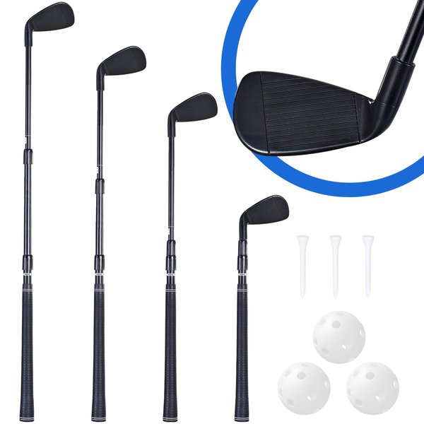 Golf Club Length Adjustable for Golf Bucket Backyard Game, Plastic Golf Clubs Chiper for Junior, Adults, Indoor & Outdoor Golf Training & Chipping Games for Family, Hit Plastic Foam Balls -1PCS
