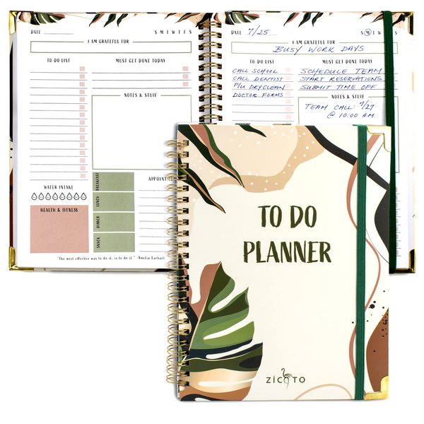 Simplified To Do List Notebook - Aesthetic Daily Planner to Easily Organize Your Tasks And Boost Productivity - Stylish Undated Planner And School or Office Supplies For Women