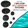 Pro-Fix Down Jacket Repair Patches Easy to Use, Pre-Cut, Self-Adhesive, Waterproof, Tear-Resistant Rip-Stop Nylon Fabric Patches for Jackets & Patches for Clothing, Down Jacket Patches - Black