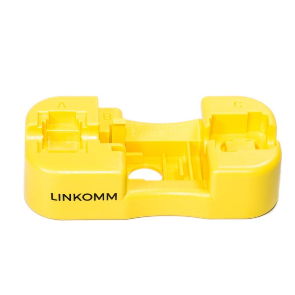 LINKOMM Keystone Jack Punch-Down Handheld Tool Termination Palm Holder Stand (Yellow)
